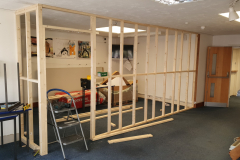 Plasterboard office wall