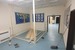 Plasterboard office wall